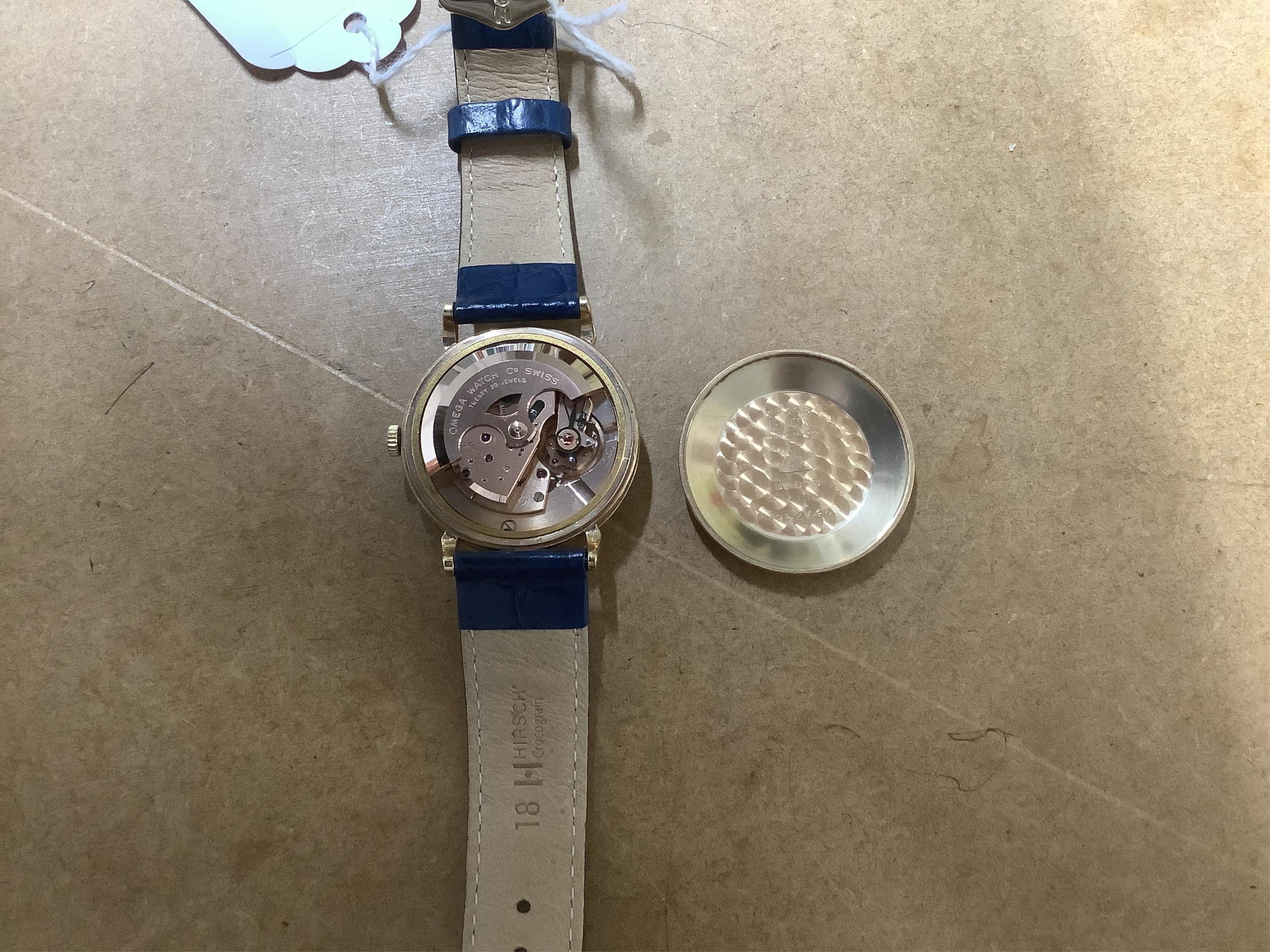 A gentleman's late 1950's 9ct gold Omega Automatic wrist watch